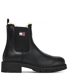 Botki Tommy Jeans czarne damskie 