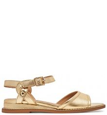 Sandały Lasocki złote damskie 