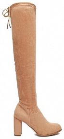 Kozaki na obcasie DeeZee beżowe 