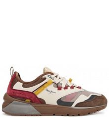 Sneakersy Pepe Jeans brązowe męskie 