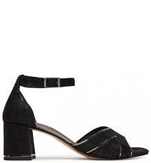 Sandały na słupku Lasocki czarne 