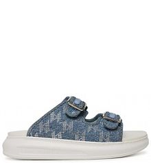 Klapki KARL LAGERFELD niebieskie damskie 