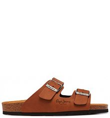 Klapki Pepe Jeans brązowe damskie 