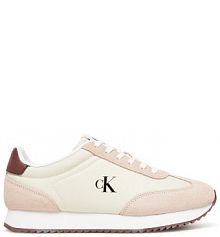 Sneakersy Calvin Klein Jeans écru damskie 