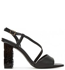 Sandały na słupku Liu Jo czarne 