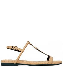 Sandały Patrizia Pepe beżowe damskie 