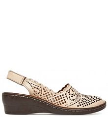 Sandały na koturnie Comfortabel beżowe 