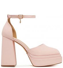 Sandały na słupku DeeZee różowe 