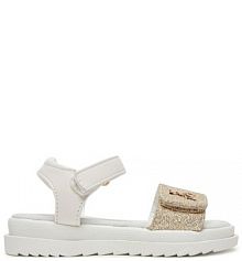 Sandały Patrizia Pepe złote dziecięce 