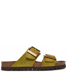 Klapki Dr. Brinkmann zielone damskie 