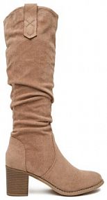 Kozaki na obcasie JENNY beżowe 