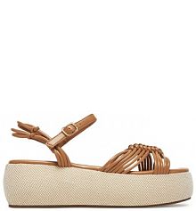 Sandały na koturnie Roxy beżowe 