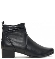 Botki na słupku Caprice czarne 