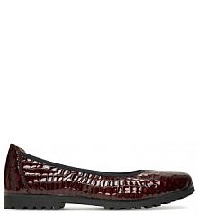 Baleriny Caprice bordowy damskie 