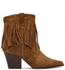 Botki na słupku Aldo brązowe 