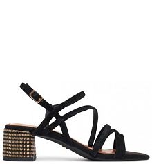 Sandały na słupku Tamaris czarne 