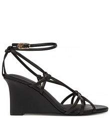 Sandały na koturnie Tommy Hilfiger czarne 