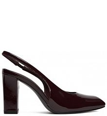 Sandały na słupku JENNY bordowy 