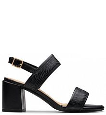 Sandały na słupku Clarks czarne 