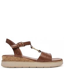 Sandały na koturnie Tamaris brązowe 