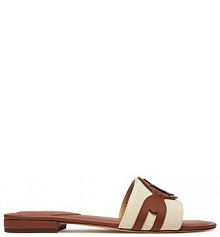 Klapki LAUREN RALPH LAUREN beżowe damskie 