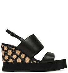 Sandały na koturnie Liu Jo czarne 