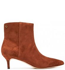 Botki na szpilce LAUREN RALPH LAUREN brązowe 
