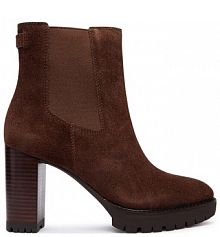 Botki na słupku LAUREN RALPH LAUREN brązowe 