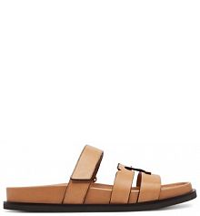 Klapki Tory Burch brązowe damskie 