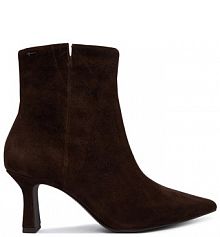 Botki na słupku Tamaris brązowe 