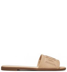 Klapki DKNY beżowe damskie 