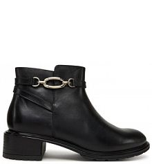 Botki na słupku Ara czarne 