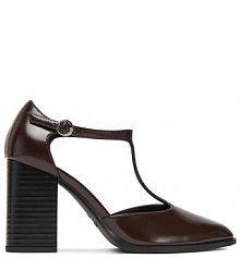 Półbuty na obcasie JENNY brązowe damskie 