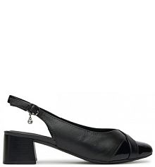 Sandały na słupku Lasocki czarne 