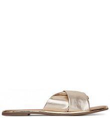 Klapki Gioseppo złote damskie 