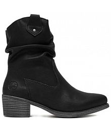 Botki na słupku Rieker czarne 