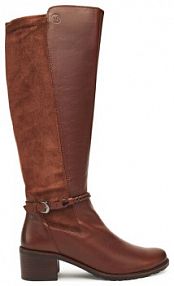 Kozaki na obcasie Caprice brązowe 