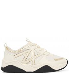 Sneakersy Armani Exchange écru damskie 