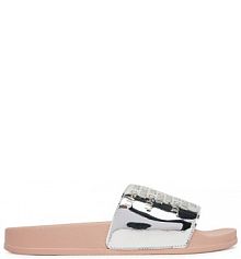 Klapki Liu Jo srebrne damskie 