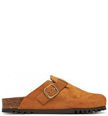 Klapki Scholl brązowe damskie 