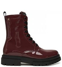 Trapery Tommy Hilfiger bordowy damskie 