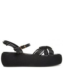 Sandały na koturnie Roxy czarne 