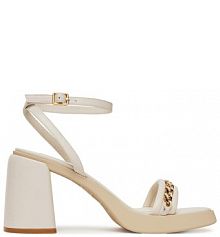 Sandały na słupku Liu Jo beżowe 