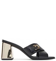 Klapki Furla czarne damskie 