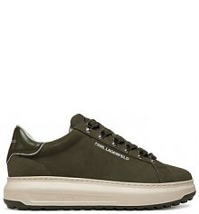 Sneakersy KARL LAGERFELD brązowe męskie 