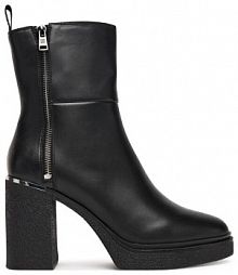 Botki na słupku DKNY czarne 