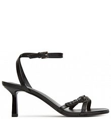 Sandały na szpilce HUGO czarne 