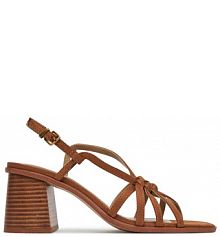 Sandały na słupku Pepe Jeans brązowe 