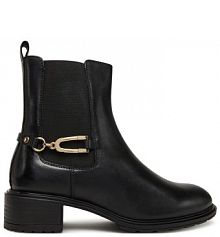 Botki na słupku Ara czarne 