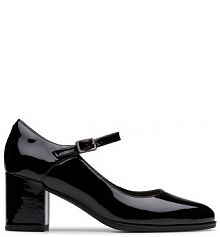 Półbuty na obcasie Clarks czarne damskie 